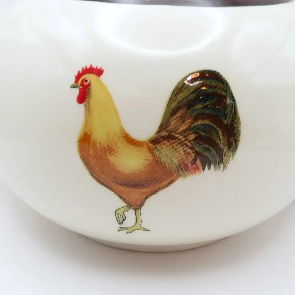 Creative Tops Old Farm House Rooster Chicken Ceramic Teapot Country Kitchen Lid